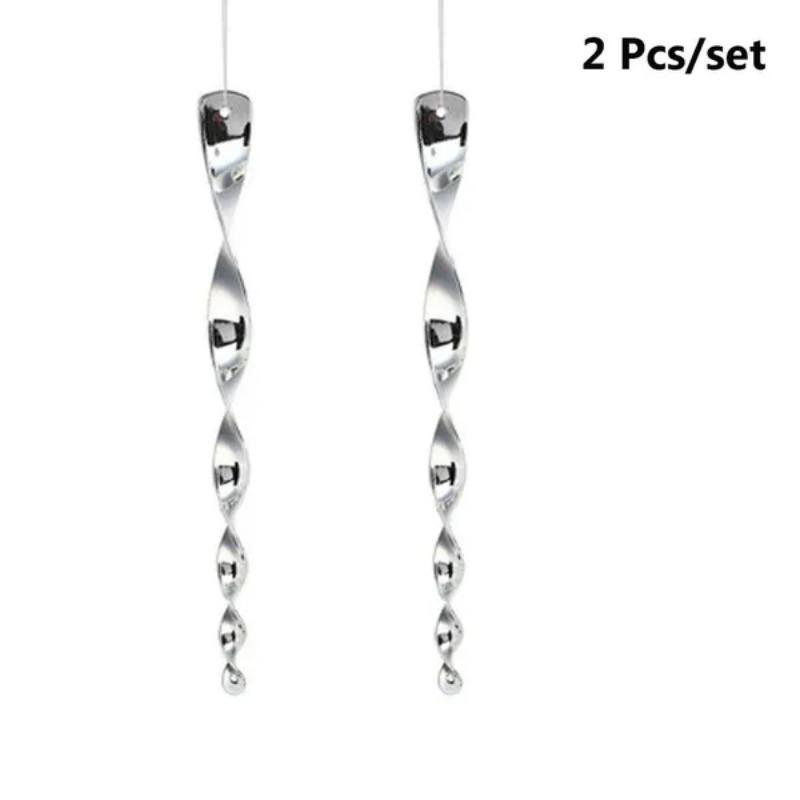 2 Pcs/5 Pcs Bird Repeller Rods Reflective Wind Spiral Deterrent Control Anti Bird Device Tool Garden Ornaments Decor