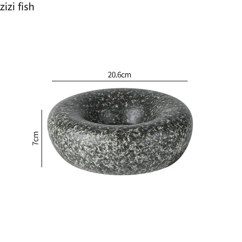 Ceramic Dinner Plate Restaurant Creative Thick Soup Plate Dessert Plate Snack Dish Pasta Plates Household Solid Color Tableware