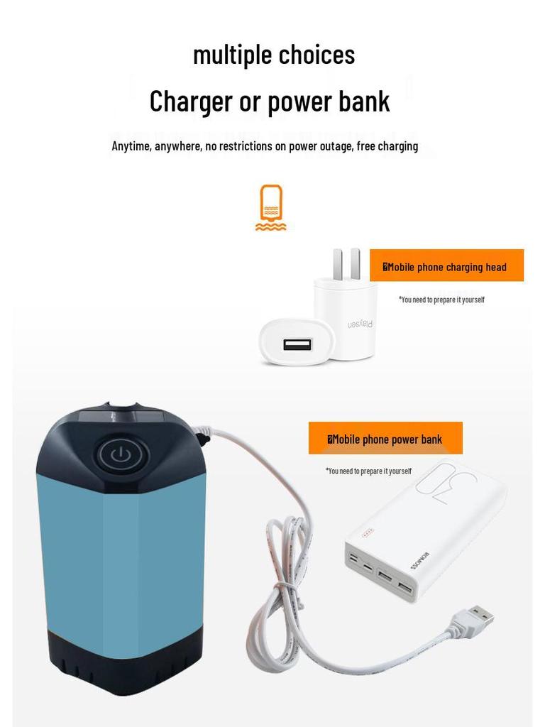 Portable Self-Priming Electric Shower for Outdoor and Rural Use