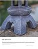 Solar Chinese Palace Lantern: Outdoor Zen Pagoda Statue Ornament, Resin Craft