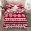Comforter Christmas Queen Size Bedding Set Snowflake Red Bedding Set Luxury Holiday Merry Christmas For Bedroom Decoration