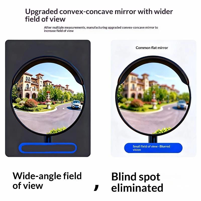 Specchietto Angolo Cieco Regolabile Rotazione a 360 Gradi Specchietto Retrovisore HD per Auto Specchietto di Retromarcia 10,5/12,5/15 cm 1 PZ per Sicurezza del Veicolo