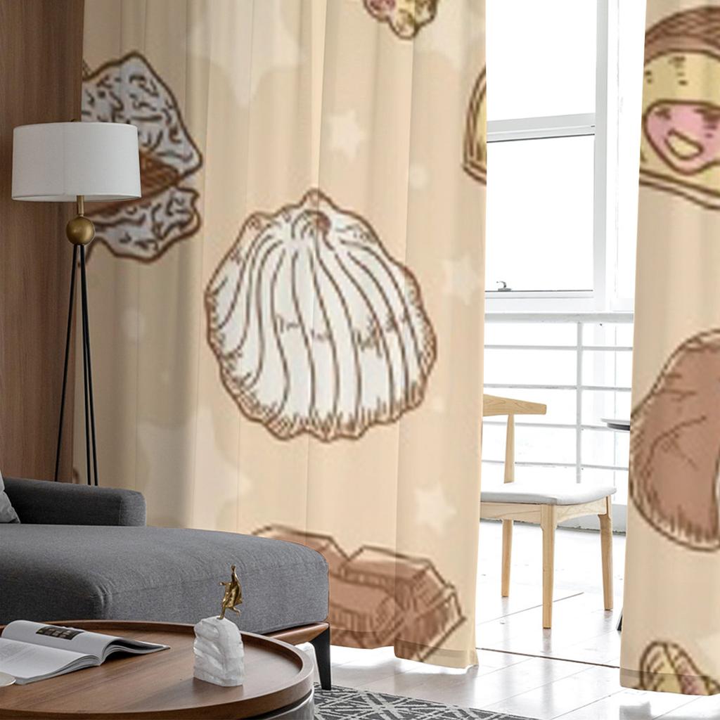 Vintage Słodycze Cukierki Batony Czekoladowe I Marshmallow Przezroczyste Zasłony do Salonu Tiulowa Zasłona Okienna Sypialnia Kuchnia Zasłony