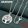 Copper Round Hollow Tree Of Life Pendant Necklace Women'S Unique Gift Versatile Banquet Jewelry