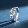 Grand Ring Men's Carat Moissanite Platinum - Adjustable Open Band Charm,  Carat Bold & Sparkly, Wedding Wear Pick