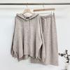 Mizqz Women Hooded Knit Skirt Set Winter Fall 5588