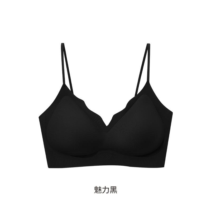 Liquid foundation seamless underwear women's small breasts gather and close sub-breasts soft support pull suspenders thin shoulder straps bra