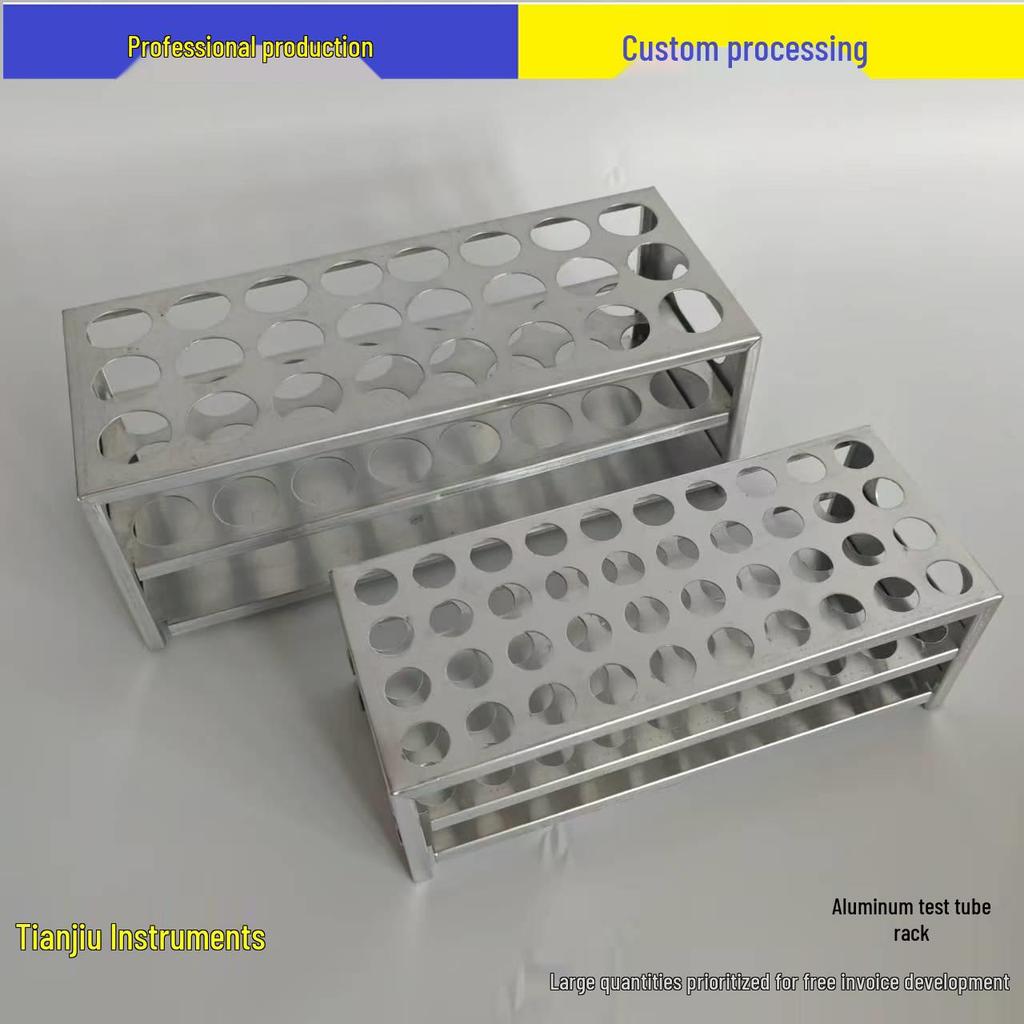 Estante para Tubos de Ensayo y Tubos de Centrifugación de Aluminio, Modelo 18.5*4020.5*40, para Experimentos de Laboratorio