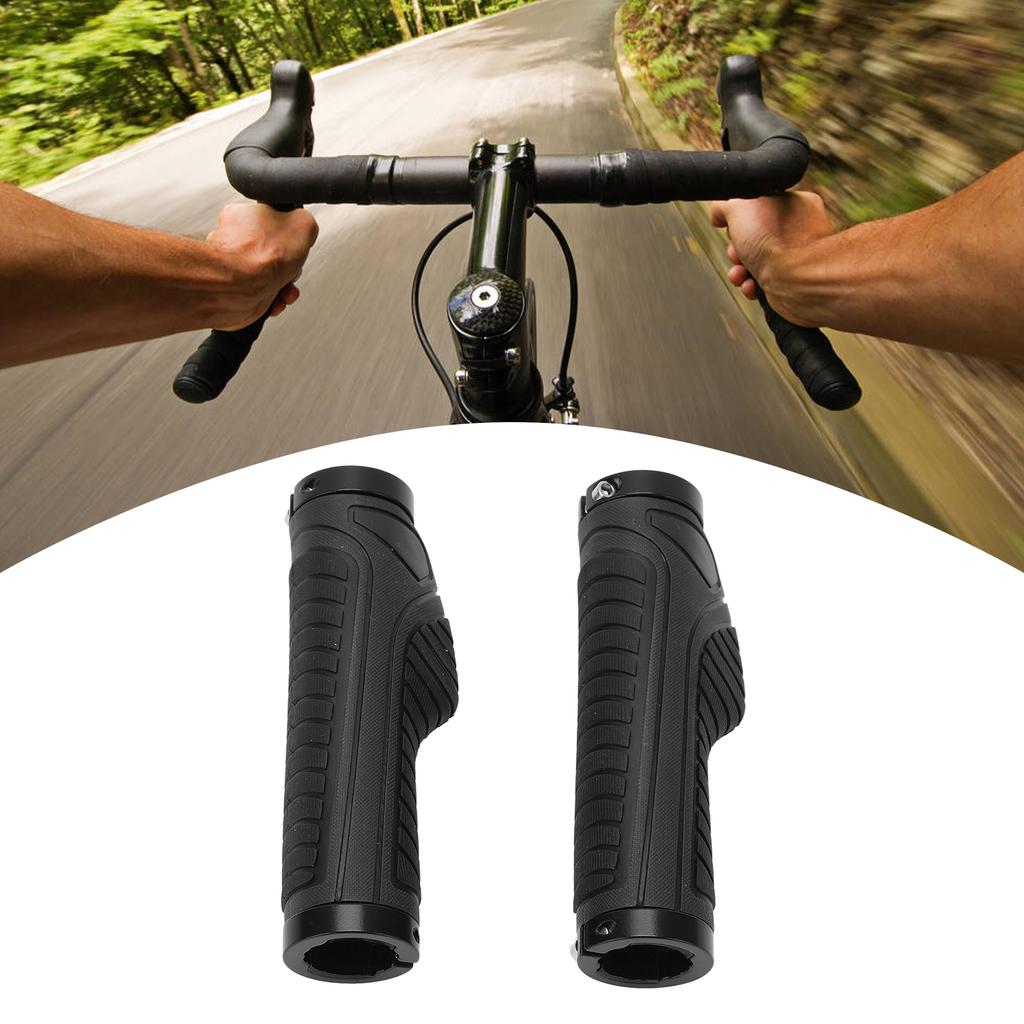 1 Pair Anti Slip Bike Handle Grip Rubber   Handlebar Grips Cover for Road Mountain Bikes