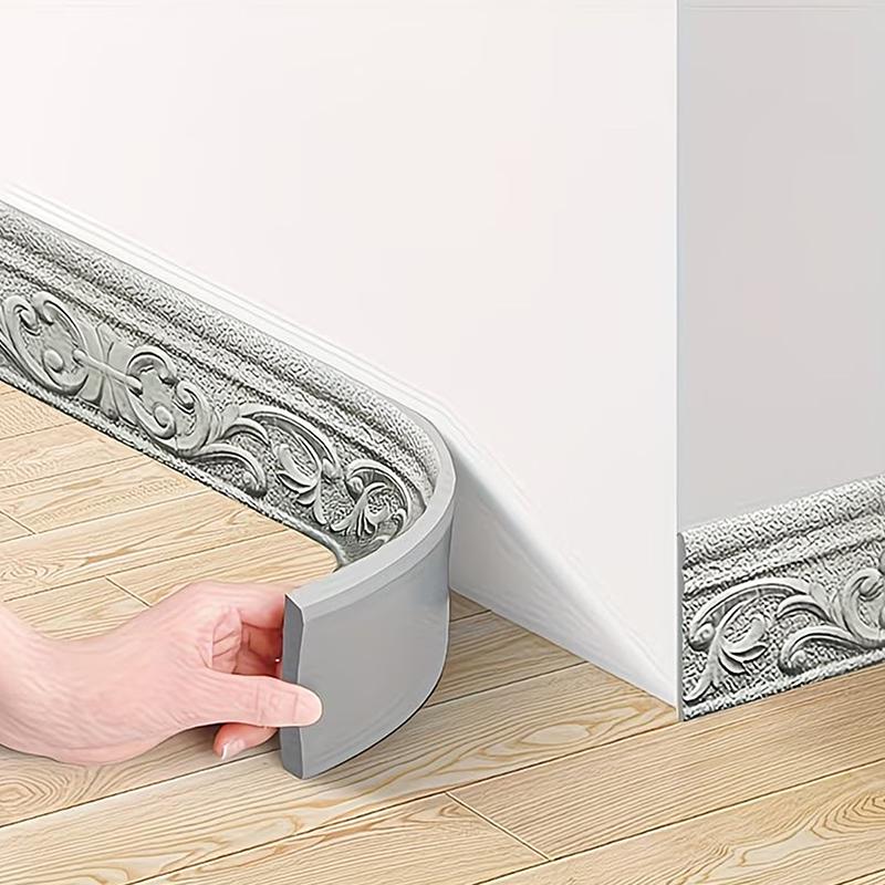 230cm 3D geprägte Schaumstoff Wanddekoration Selbstklebende Rückwandleiste, Dekorative Tapetenbordüre, Sockelleiste Hausdekoration