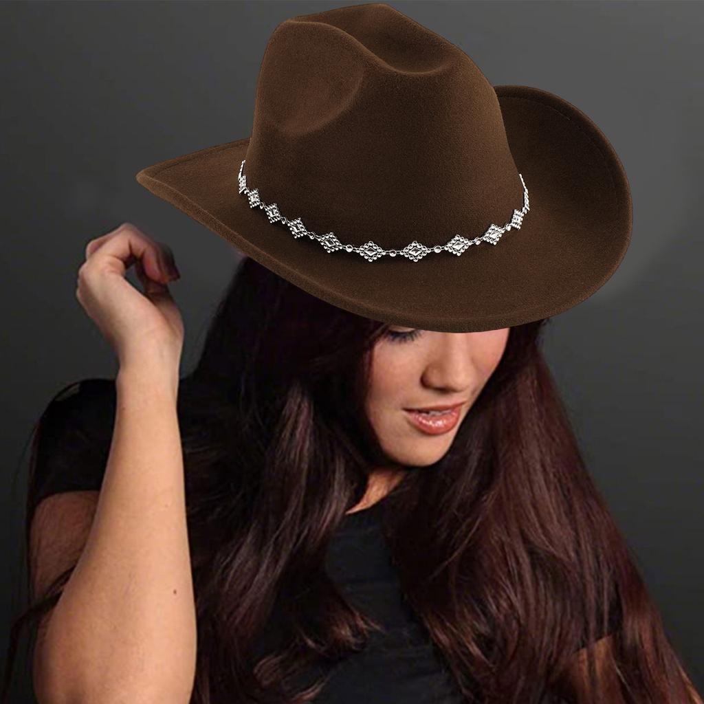 Unisex Western Denims Hat Wide Border Hat Polyester Outdoor Fashion Hat Fashion Accessory for Men and Women