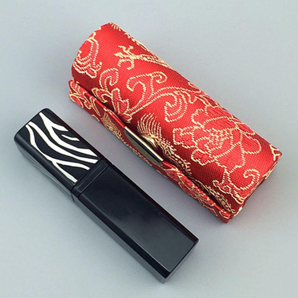 Bestickte Blumen-Verpackungsboxen Retro-Verpackungsbox Lippenstifthülle Lippenstifthalter Lippenstiftbox
