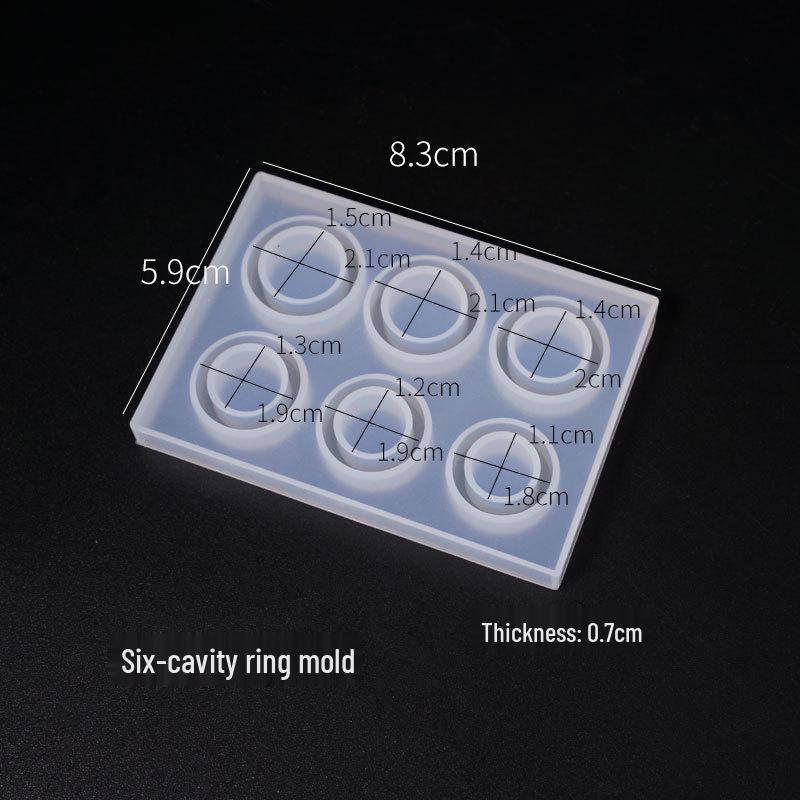 DIY-Silikonform für Kristall-Epoxidharz-Schmuck - Runde und Sechsfach-Gitter-Designs