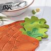 Cutlery Travel Pouch 6 Pcs Easter Carrot Shaped Utensil Holder Bag Felt Fork Cutter Eco-friendly Cover Dining Tableware Knife Forks Organizer