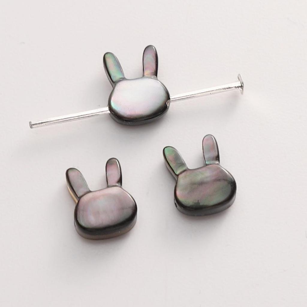 Natural Shell Rabbit Cat Head Beads For DIY Necklace Bracelet Earrings Jewelry Making