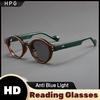 Neue Runde kleine Rahmen Farbwechselnde Lesebrille Vintage High-End Photochrome Presbyopie Brille Aus Europa und Amerika