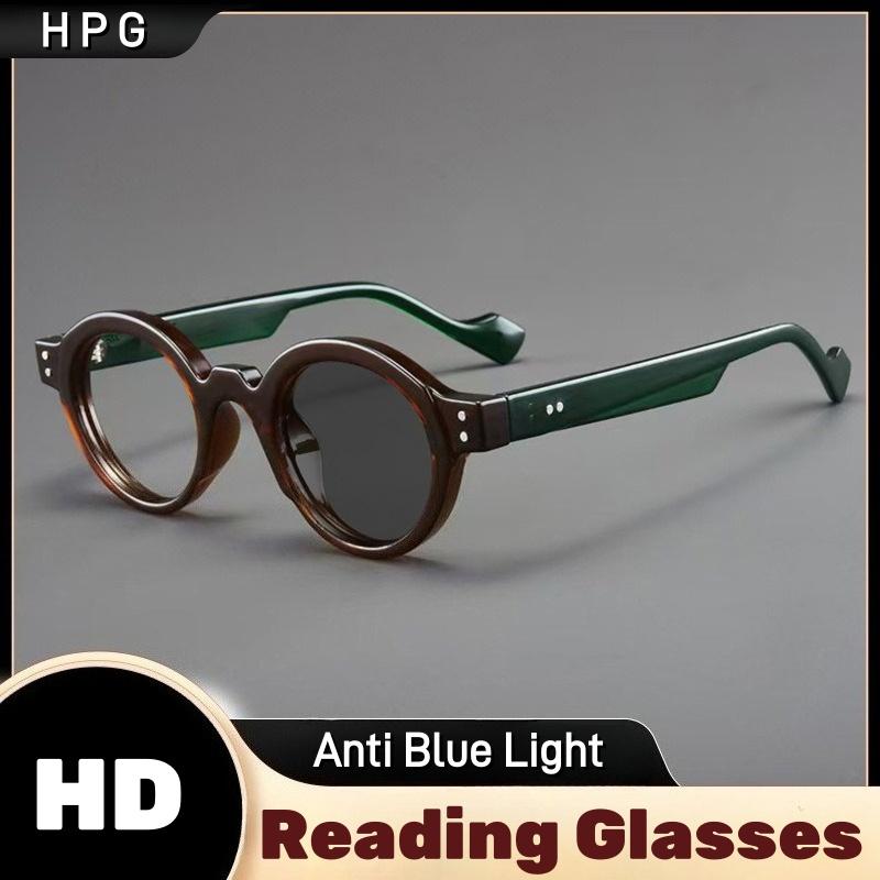 Neue Runde kleine Rahmen Farbwechselnde Lesebrille Vintage High-End Photochrome Presbyopie Brille Aus Europa und Amerika