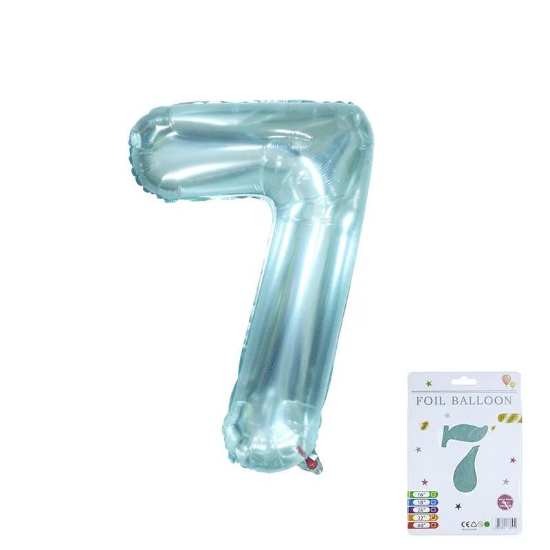 Jelly Blue Number Balloons 0-9 Birthday Wedding Party Decora for Adult Child Birthday Baby Shower Party DIY Photo 32inch Balloon