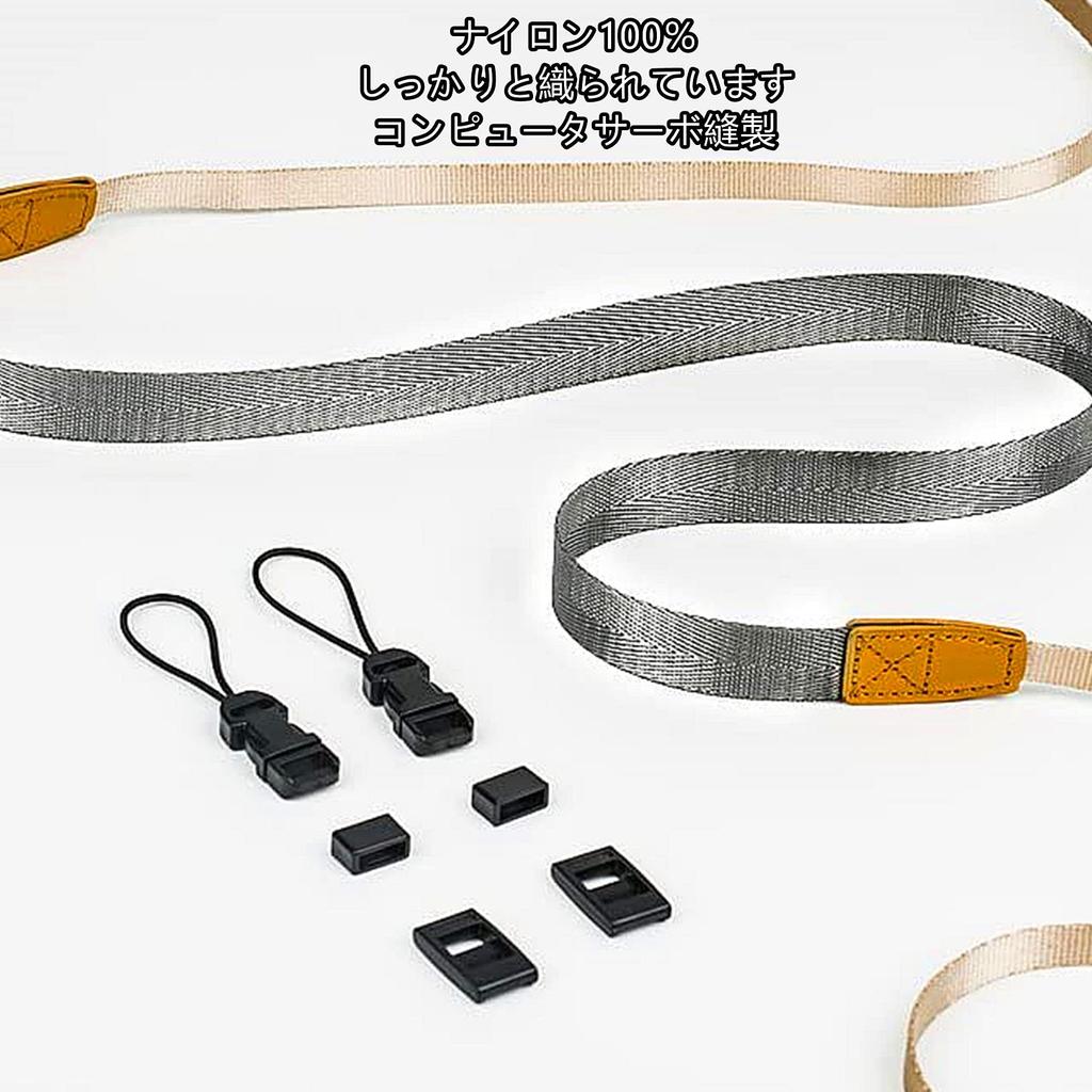 FaceColor Slim Neck Strap for Shoulder Drop Stable Adjustable Includes Connection Nylon Compatible with and More Cameras, Strap, Prevention, Angle,