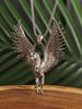 Colier Pandantiv Phoenix Stil Gotic Lanț din Oțel Inoxidabil Design Detaliat al Aripilor Bijuterie Sculpturală Unică pentru Bărbați și Femei