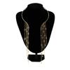Exaggerated Long Fringed Open Collar Necklace for Women