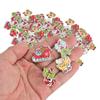 200pcs Cute Mix Sewing Wooden Button Flatback Snowflake Snowman Elk Hand Craft Accessories for Christmas DIY