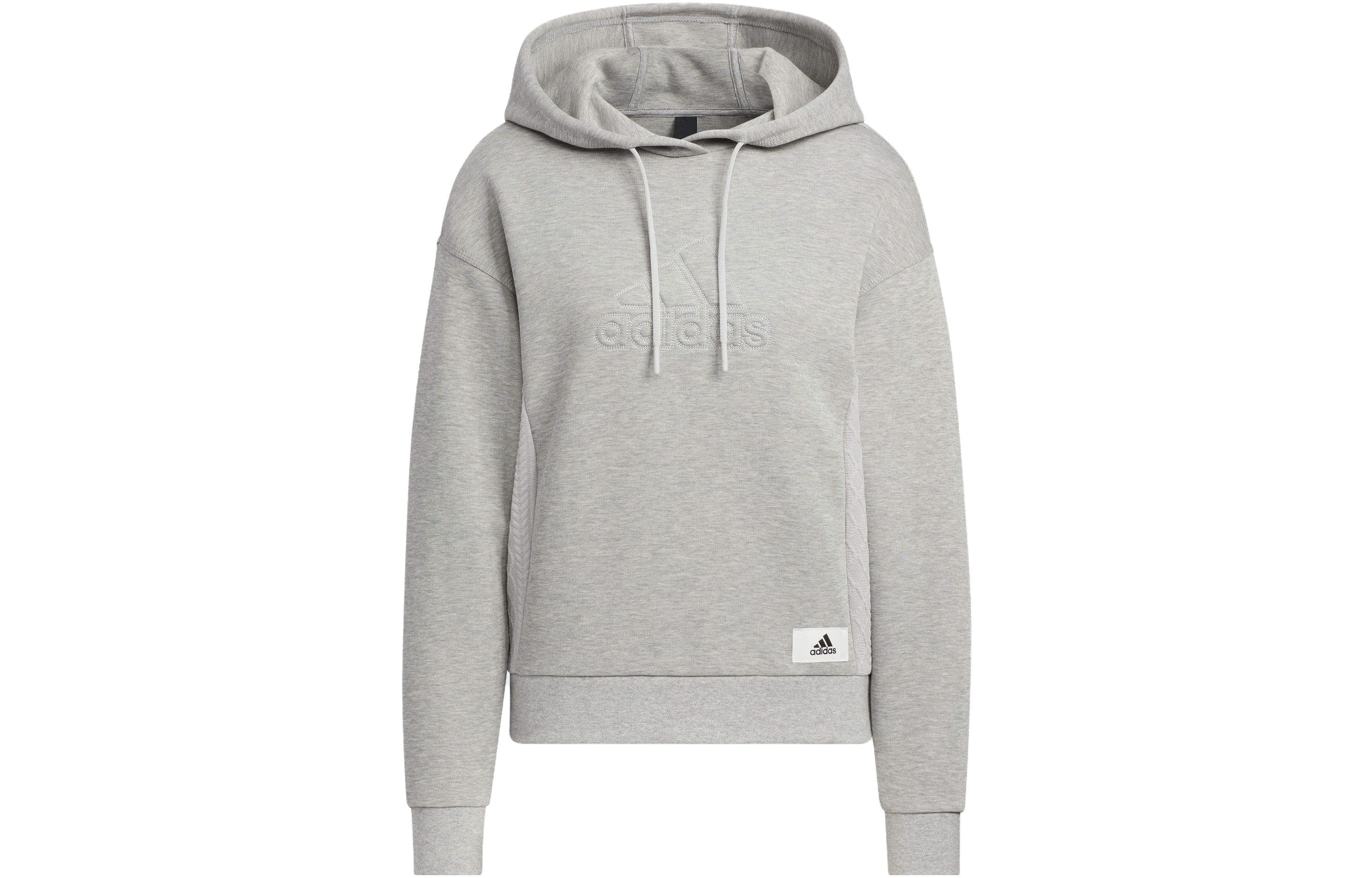 Adidas Lounge Hooded Sweatshirt Women s Gray IP0754 XL