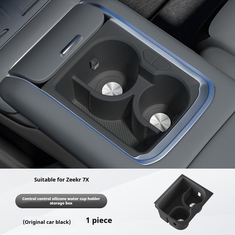 For Zeekr 7X Car Central Control Silicone Water Cup Anti-skid Holder Modification Car Cup Cover Storage Interior Accessories