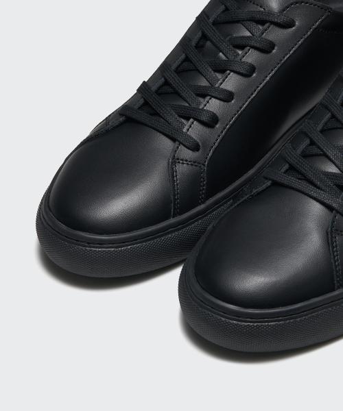 [Musinsa Standard] Leather Court Sneakers Mark 2 MECFS0Z02-BK