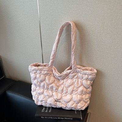 Fashion Underarm Bag Autumn and Winter New Cotton Bag Large Capacity Leisure Commuting Shoulder Tote Bag