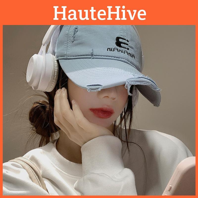 Womens Contemporary Soft Top Baseball Cap With American Alphabet Embroidery