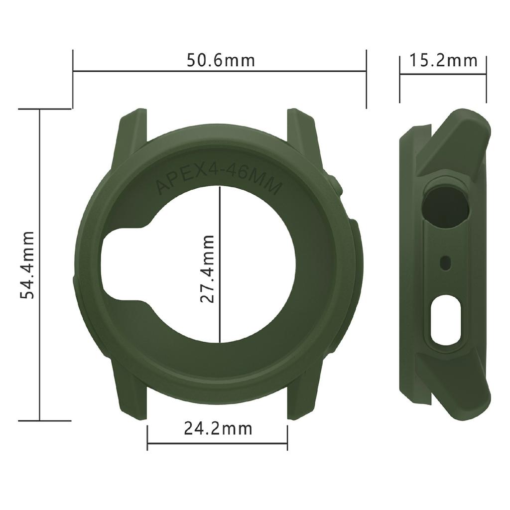 Pro hodinky Coros Apex 4 46mm Pouzdro Měkký silikon Dutý Rám hodinek Kryt