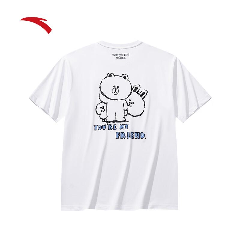 ANTA x LINE FRIENDS Ice-Feel Antibacterial Loose Fit Summer T-Shirt