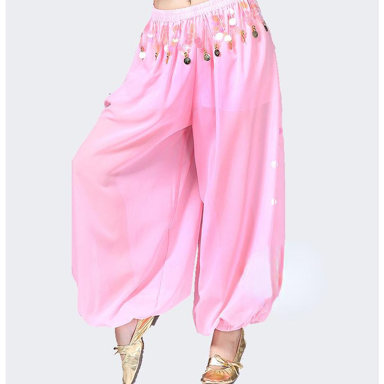 

Женские танцевальные костюмы, очаровательные штаны для танца живота в индийском Болливуде One Size розовый