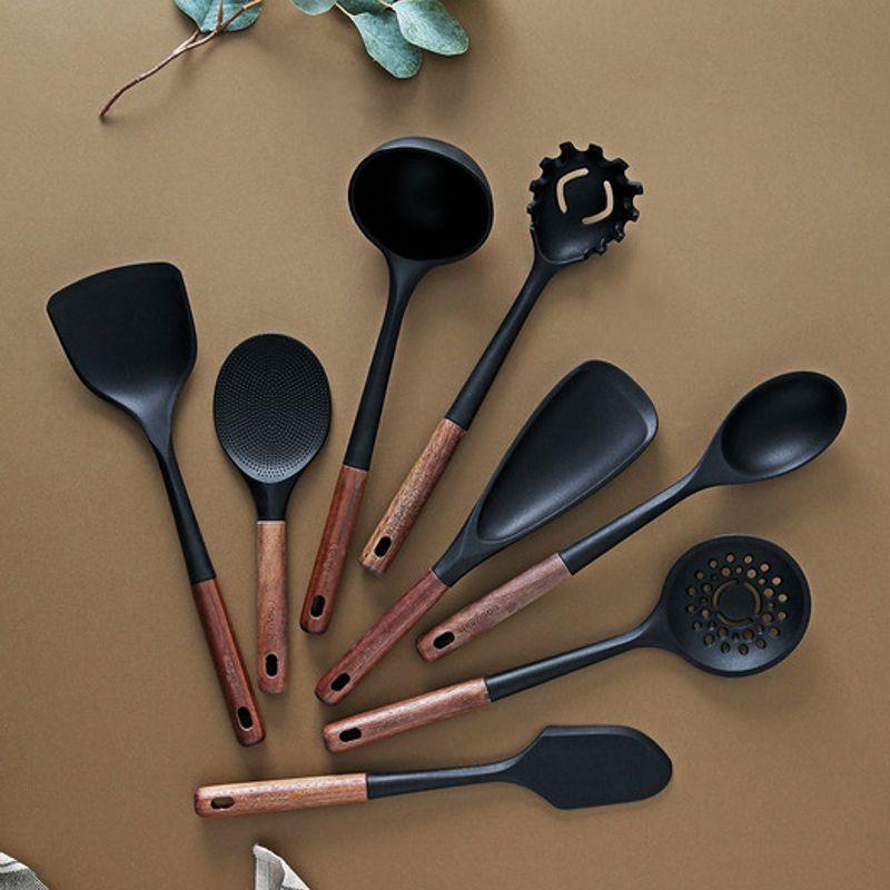 Katewaltz Easysilly Lunoa Spatula Wood Handle Silicone Cookware