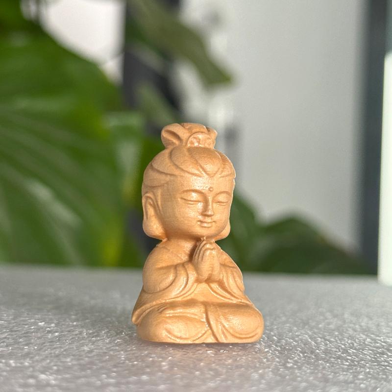Wood Carved Lotus Base,Miniature Black Sandalwood Shaped Base Artwork Crafts Small Buddha Wood Holder Ornament,For Home Decor