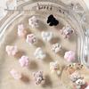 Little Panda Paw Bow Diy Flocking Resin Nail Art Decorations – Autumn/Winter Sweet Girl Style