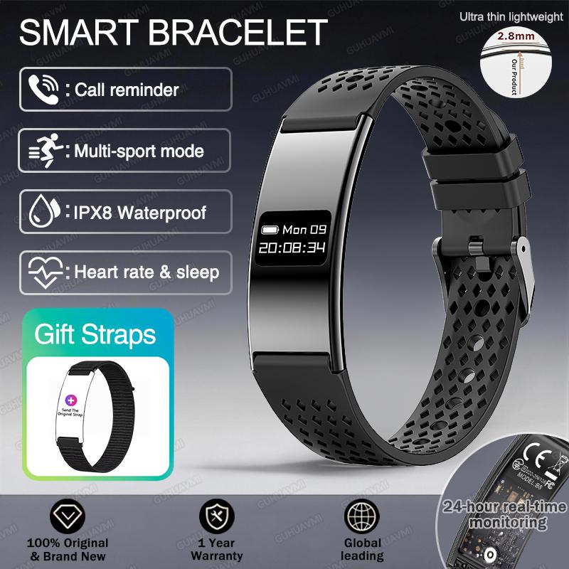 

New Smart Bracelet Sport Fitness Tracker Health Monitoring Step Count Heart Rate Sleep Tracking Watch Waterproof Smart Wristband чорний