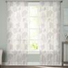 Ginkgo Leaves Texture Pink Tulle Sheer Window Curtains for Living Room Kitchen Children Bedroom Voile Hanging Curtain