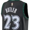 Nike X NBA Collaboration Minnesota Timberwolves Butler 23 Letter Logo Crew Neck Pullover Comfortable Basketball Jersey Men Jersey Black AJ1971-010