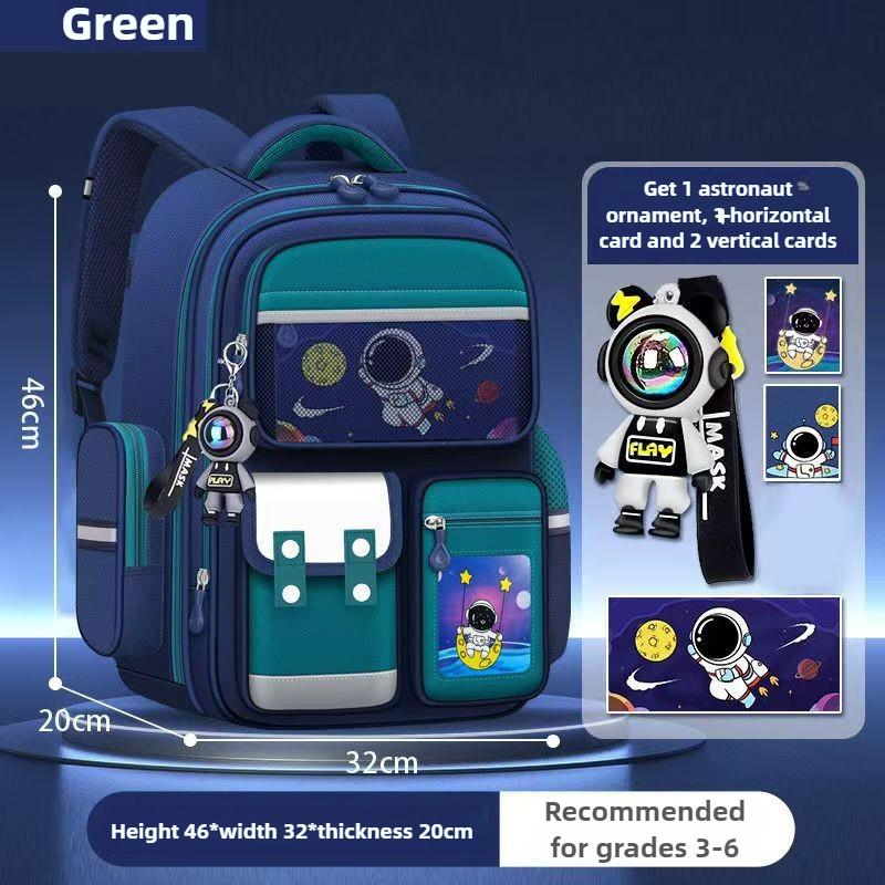 Astronaut Tekening Rugzak Groep 3-6 Grote Capaciteit Schooltas Buiten Waterdichte Schooltas Starryscky Student Rugzak Mohilas groen