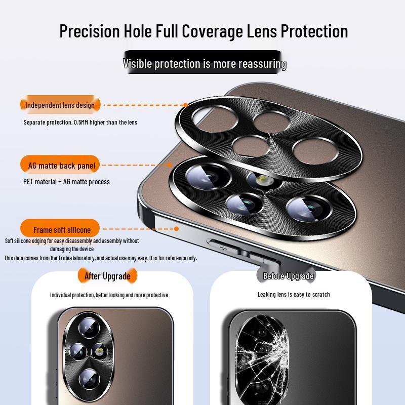 Honor 200 & Huawei 200 Pro Herren Mattierte Schutzhülle mit Vollständiger Objektivabdeckung