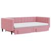 VidaXL Daybed with Trundle and Drawers Pink 100x200 Cm Velvet 3196773