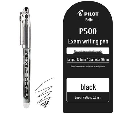 PILOT BL-P500 Black Gel Pen - Needle-Tip, Durable, Ideal for Exams, Student Practice, and Signatures.