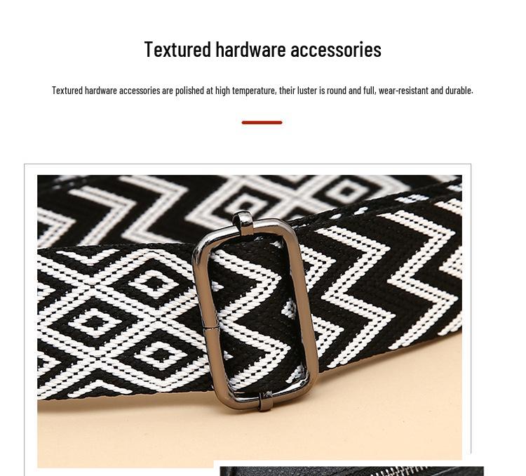 Crossbody-Tasche aus echtem Leder mit breitem Riemen - Damen Casual Klein Quadratisches Design