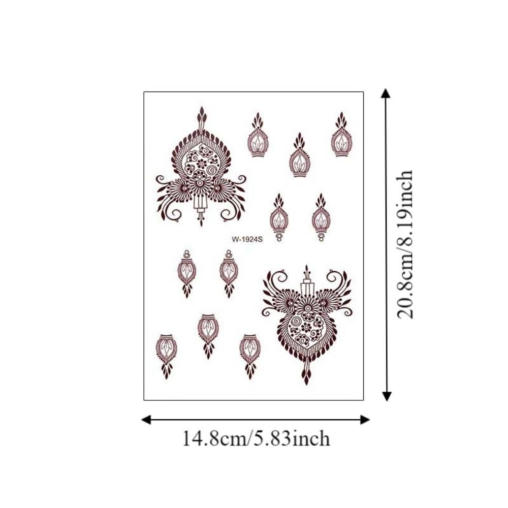 Mehndi Designs Henna Tattoo Stickers Flower Hand Tattoo Body Art Sticker  Music Festival