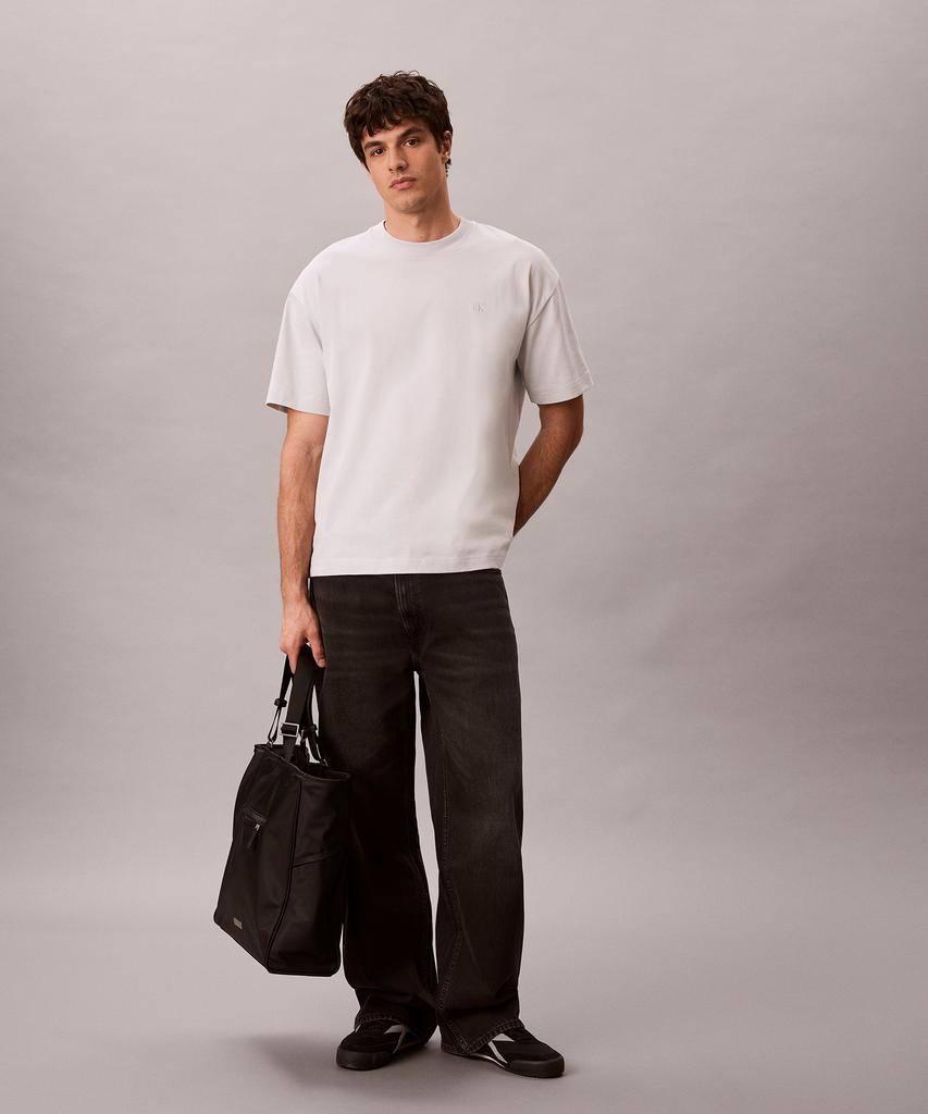 Kaelbinkeullainjin Oversized Embossed Monologo Short Sleeve T-Shirt 4Rab806 Psx