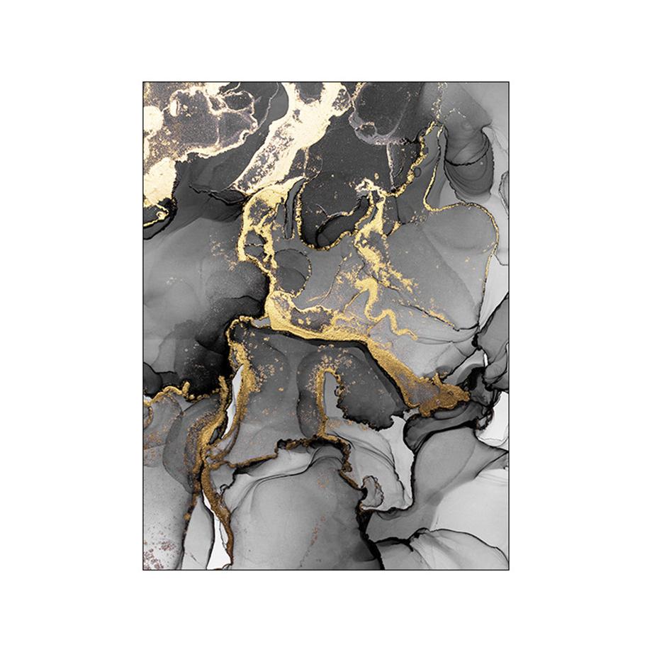 

Черное золото, абстрактная картина на холсте, позолоченные мраморные постеры и принты, современный минималистский модульный HD-изображения, домашний декор для гостиной 30x40cm No Framed