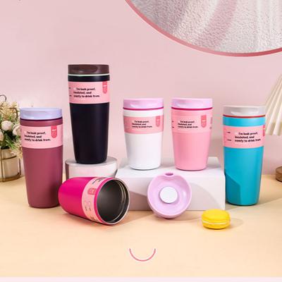 12/20oz Coffee Cup Simple Fashion Stainless Steel Vacuum Cup Men's & Women's Coffee Cup Outdoor Sports Portable Cup Couples Mugs