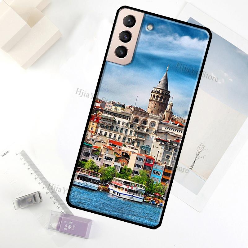 Turkey Istanbul Scenery Building Case For Samsung Galaxy S23 Ultra Note 20 10 S9 S10 Plus S20 S21 FE S22 Ultra Phone Cover
